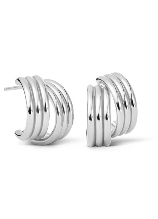 Casa Jewelry Sue oorstekers van zilver - voorkant zilver
