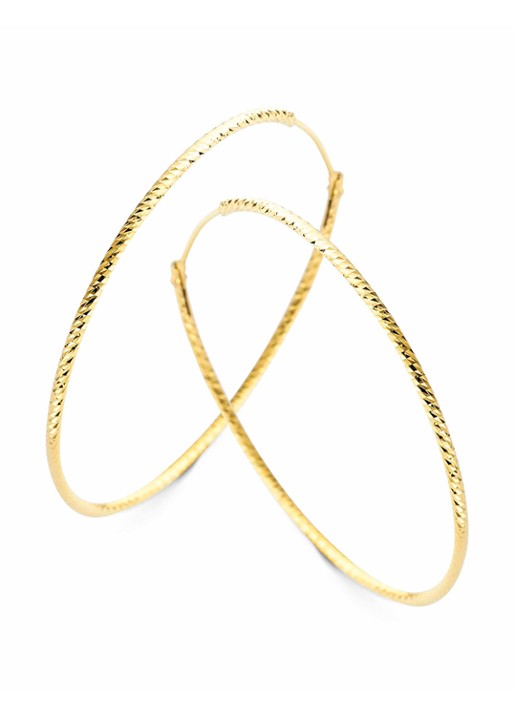 Casa Jewelry Tuscana 50 oorringen verguld - voorkant goud
