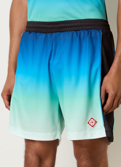 Casablanca Blue Gradient loose fit korte joggingbroek met print