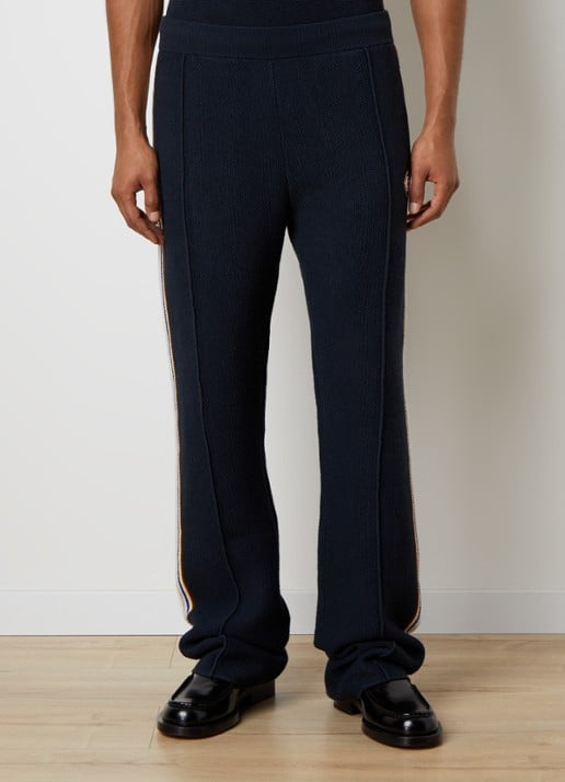 Casablanca Cafe culture straight fit broek in wolblend