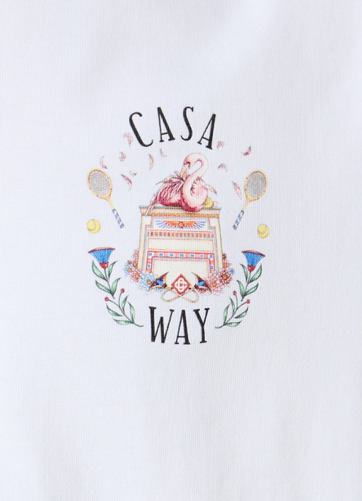 Casablanca Casaway T-shirt met logo- en backprint - detail 2 wit