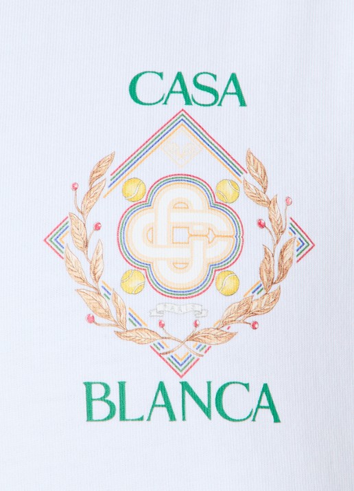 Casablanca Champion Diamon T-shirt met front- en backprint - detail 2 wit