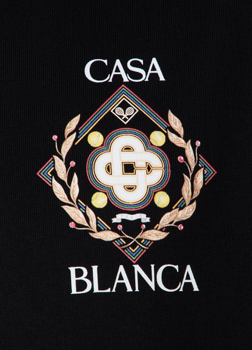 Casablanca Champion Diamon T-shirt met front- en backprint - detail 3 zwart