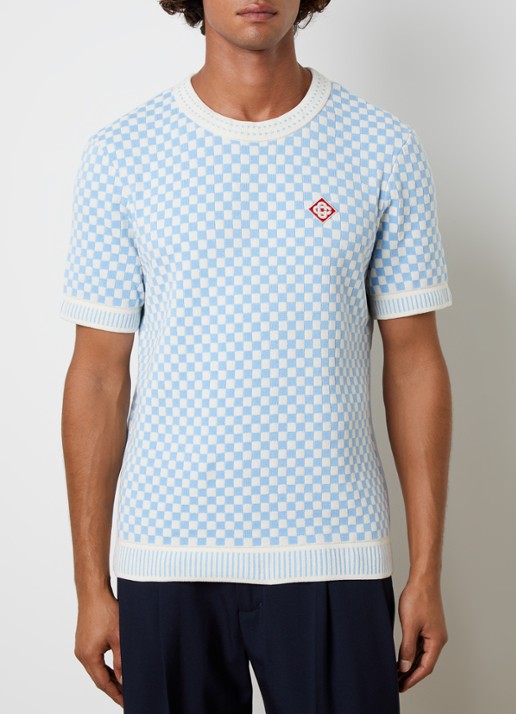 Casablanca Check T-shirt met ruitdessin