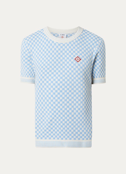 Casablanca Check T-shirt met ruitdessin