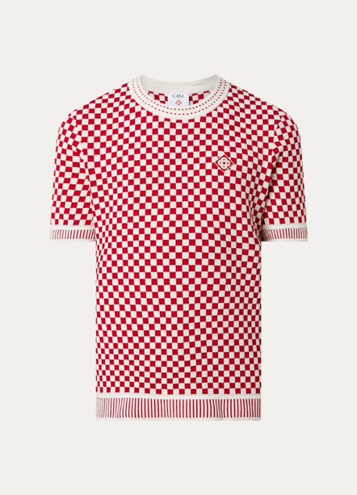 Casablanca Check T-shirt met ruitdessin