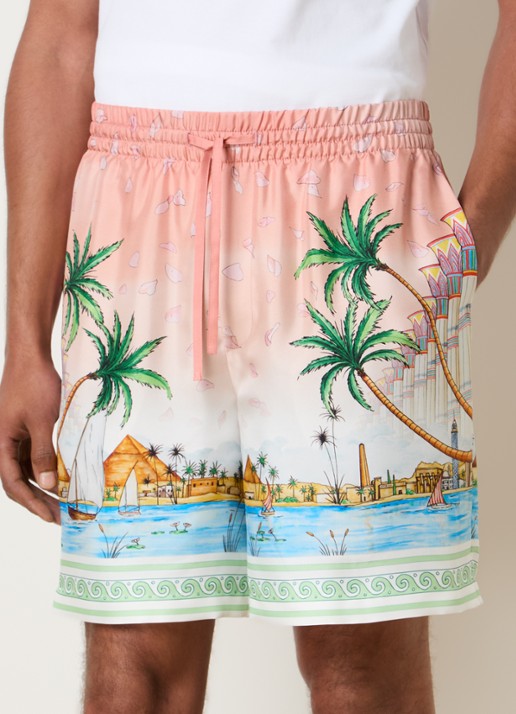Casablanca Ethereal loose fit korte broek van zijde