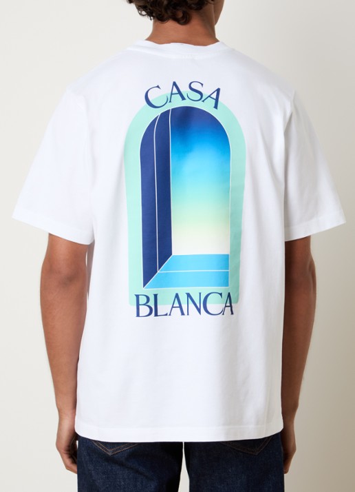 Casablanca Gradient T-shirt met logo- en backprint