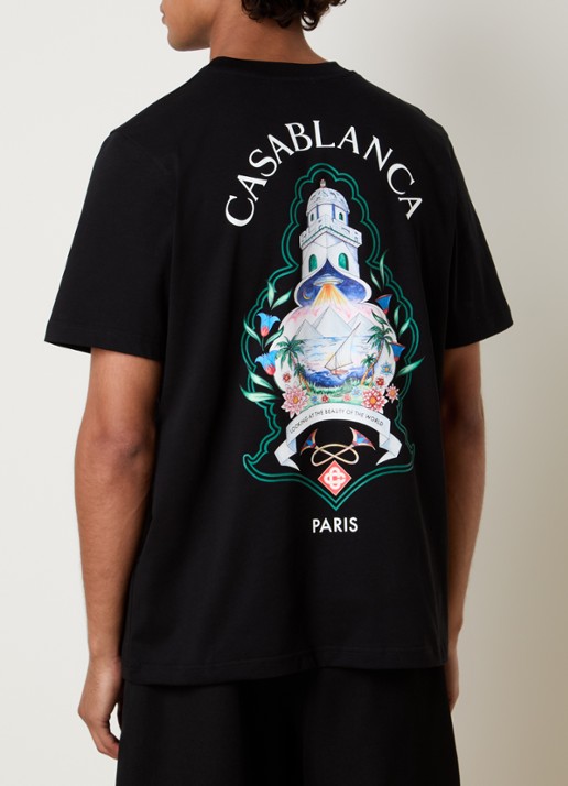 Casablanca Gradient T-shirt met logo- en backprint