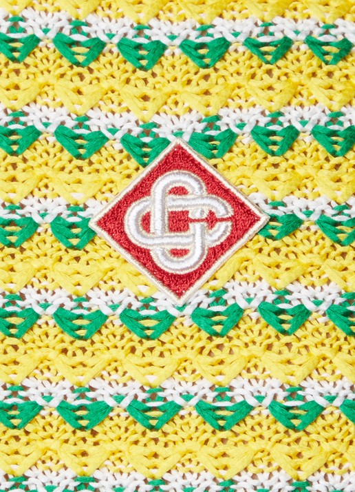 Casablanca Grofgebreide spencer met logoborduring - detail 5 groen