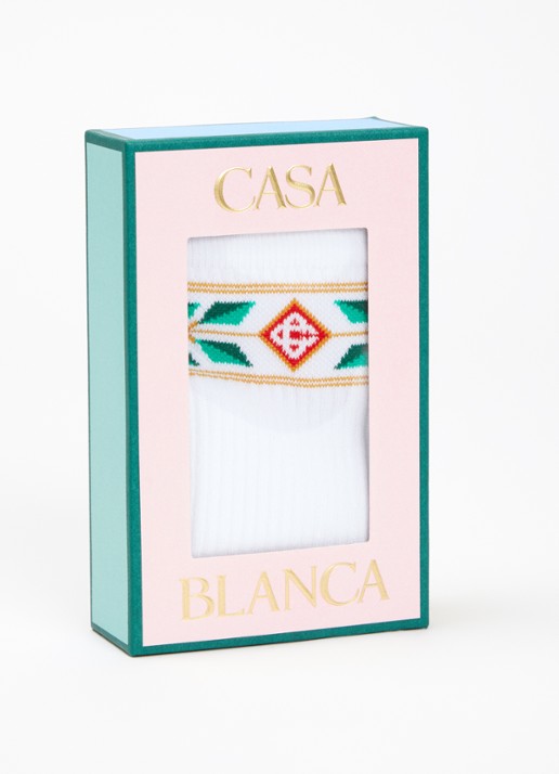 Casablanca Laurel sportsokken met logo - detail 4 wit