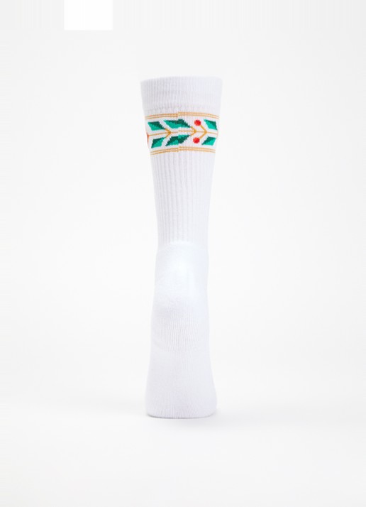 Casablanca Laurel sportsokken met logo - voorkant 2 wit