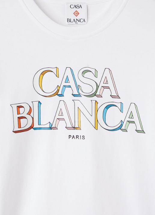 Casablanca Longsleeve met logoprint - detail 3 wit