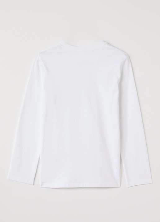 Casablanca Longsleeve met logoprint - voorkant 2 wit