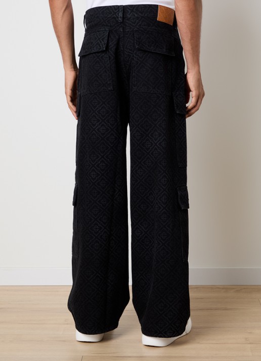 Casablanca Loose fit jeans met logoprint - achterkant 4 zwart