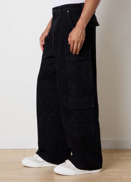 Casablanca Loose fit jeans met logoprint - detail 2 zwart
