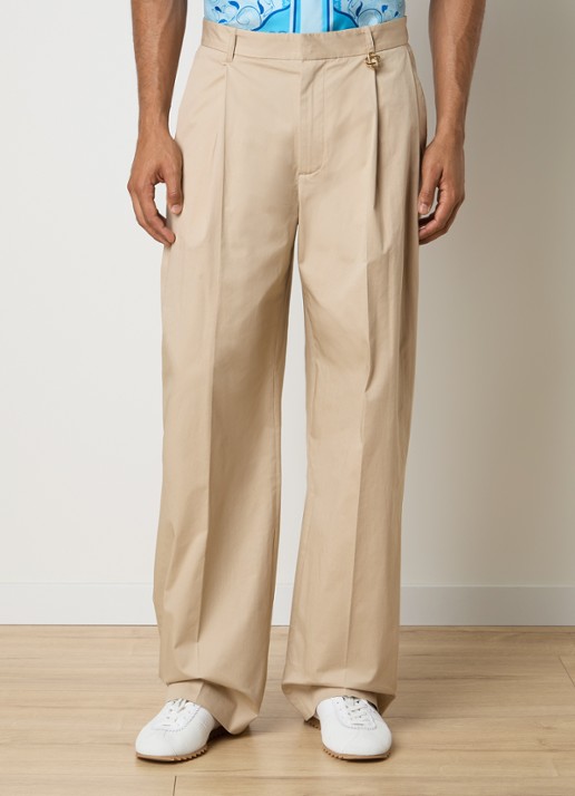 Casablanca Loose fit pantalon met steekzakken - detail beige