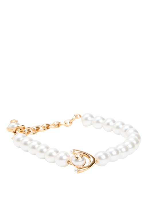 Casablanca Lotus parelarmband verguld - voorkant 3 goud