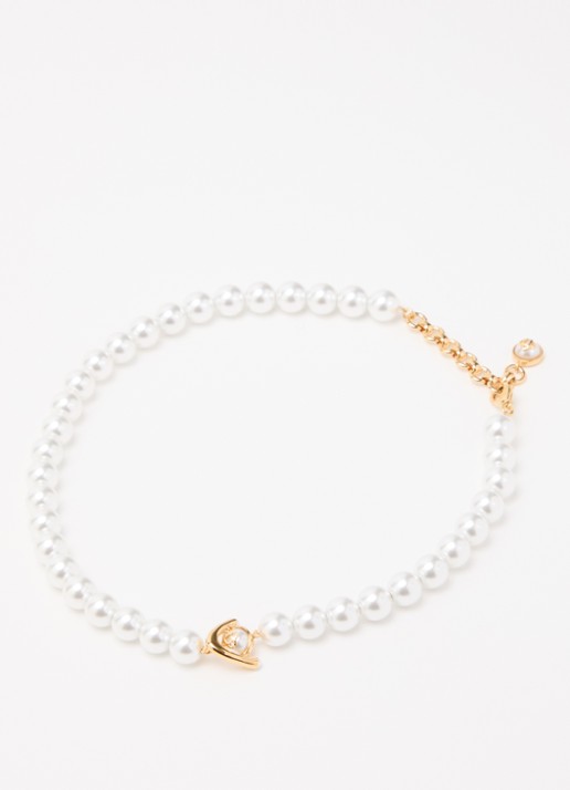 Casablanca Lotus parelketting verguld - detail goud