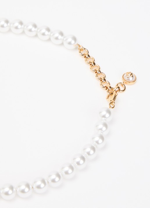 Casablanca Lotus parelketting verguld - detail 2 goud