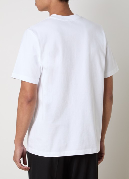 Casablanca Orchid Classic T-shirt met logoprint - achterkant wit