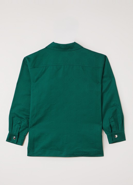 Casablanca Overshirt met logoprint - achterkant groen