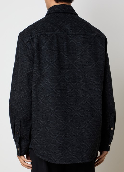 Casablanca Overshirt met print en borstzakken - achterkant zwart