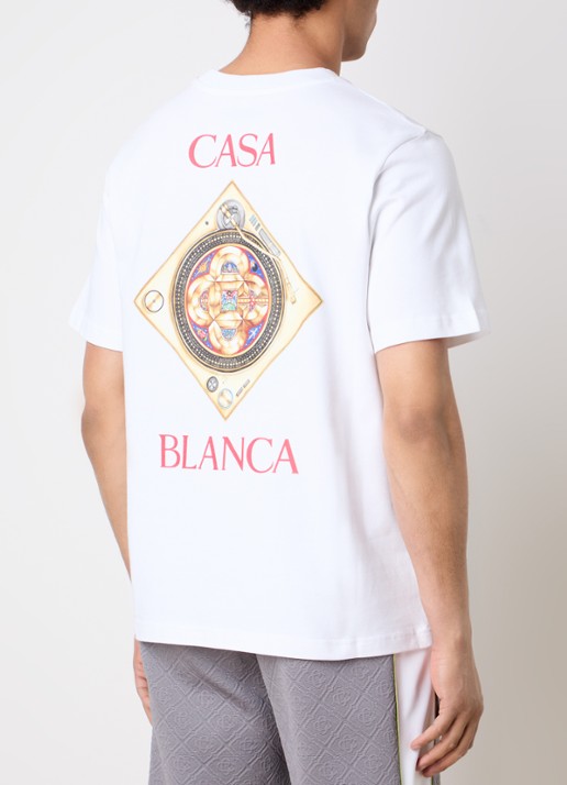 Casablanca Plafondorne T-shirt met logo- en backprint