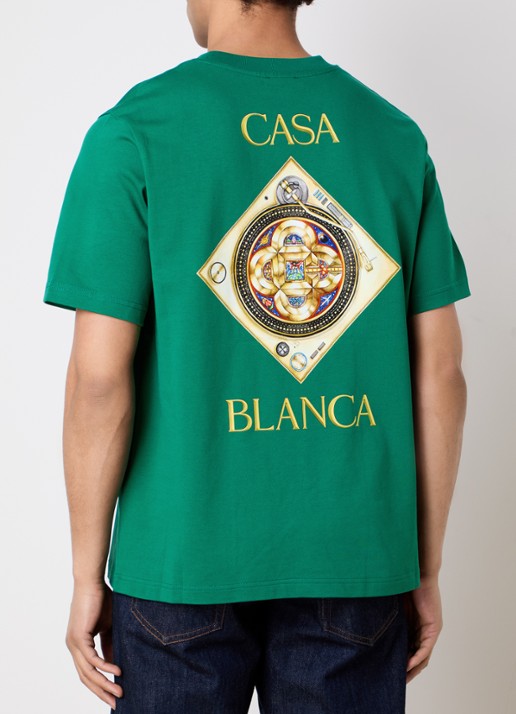 Casablanca Plafondorne T-shirt met logo- en backprint