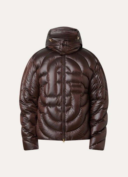 Casablanca Pufferjack met donsvulling en afneembare capuchon - voorkant 5 bruin