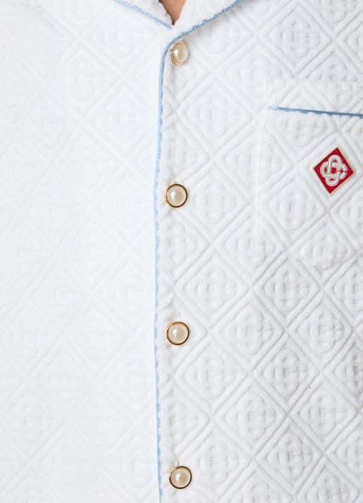 Casablanca Regular fit overhemd van badstof - detail 2 wit