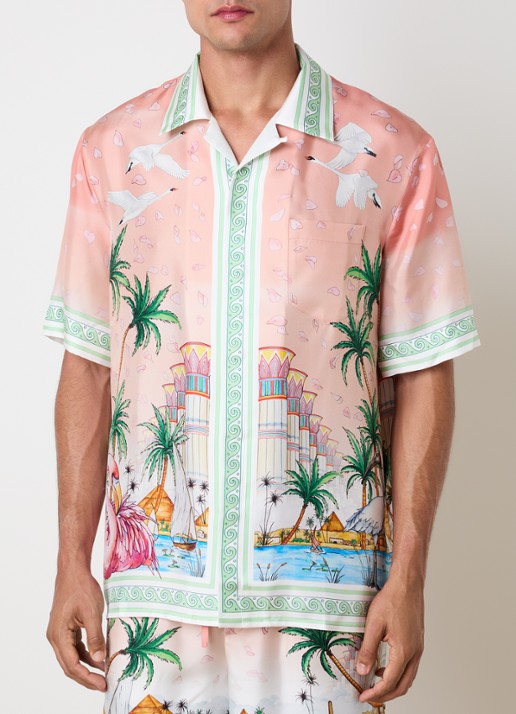 Casablanca Regular fit overhemd van zijde - achterkant multicolor