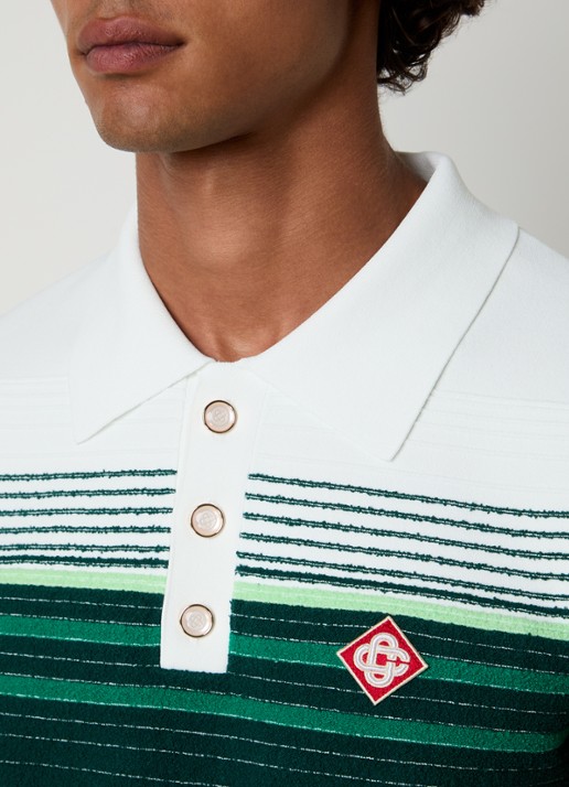 Casablanca Regular fit polo met structuur - detail 2 groen