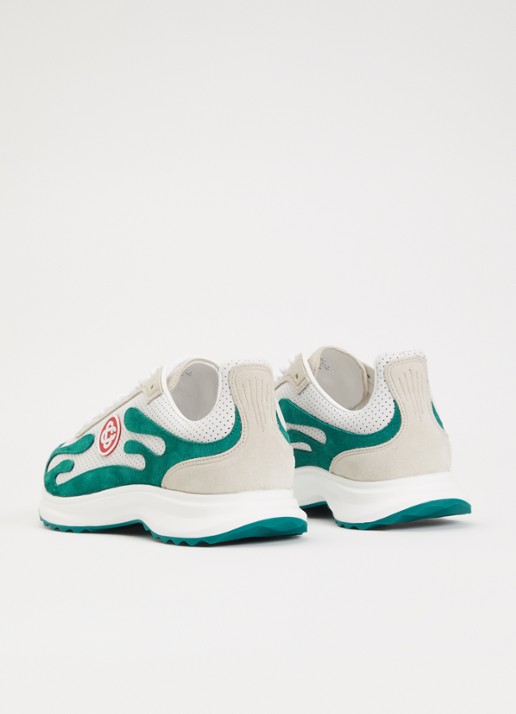 Casablanca Stade sneaker met logo - achterkant groen