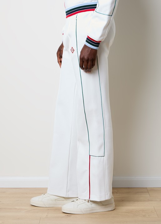 Casablanca Straight fit trackpants met logoborduring - detail 2 wit