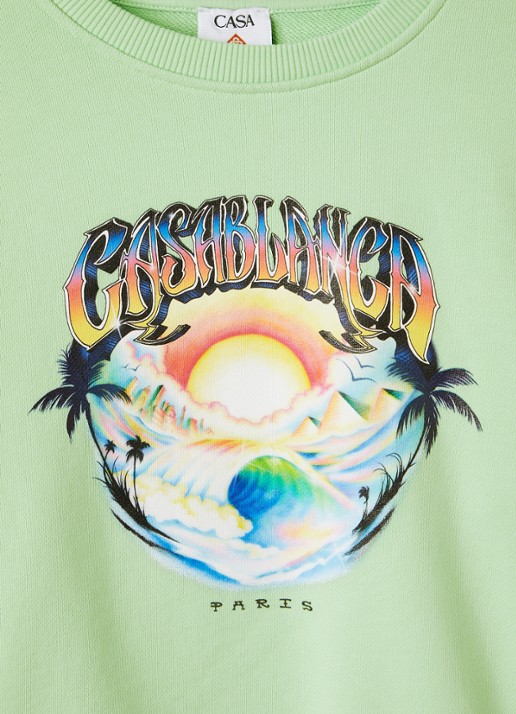 Casablanca Sweater met print - detail 3 groen