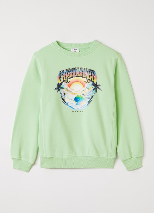 Casablanca Sweater met print - voorkant groen