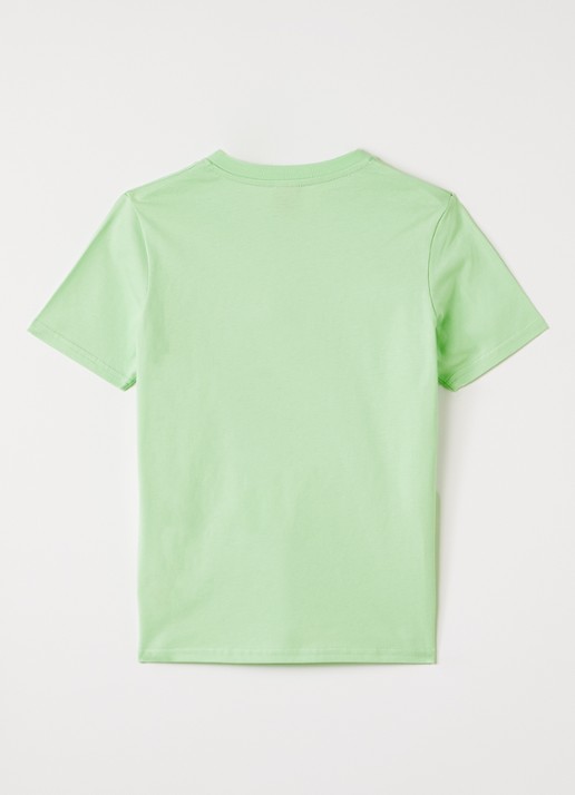 Casablanca T-shirt met logoprint - voorkant 2 neongroen