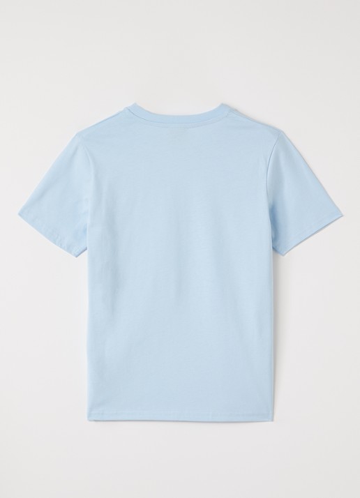 Casablanca T-shirt met logoprint - voorkant 2 lichtblauw