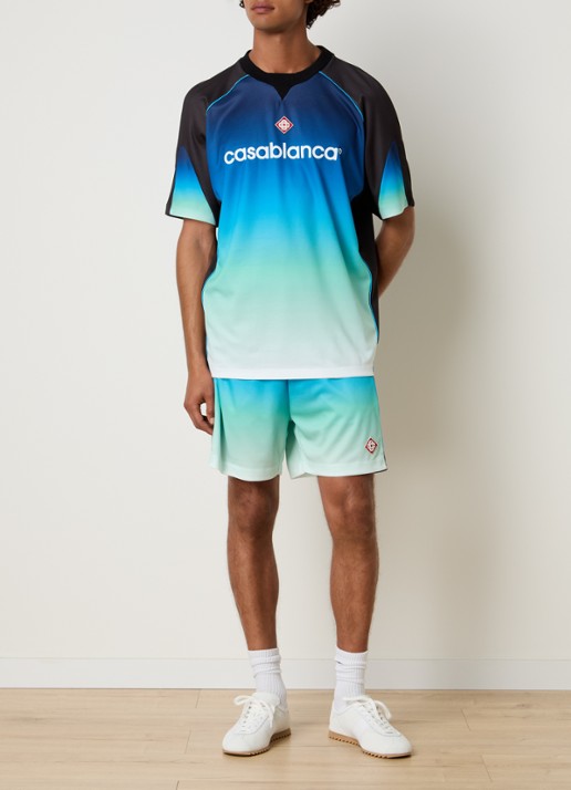 Casablanca T-shirt met print - voorkant 5 blauw