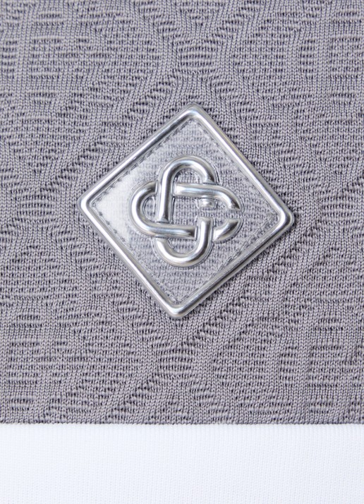 Casablanca Tennis jack met logoprint en steekzakken - detail 5 grijs