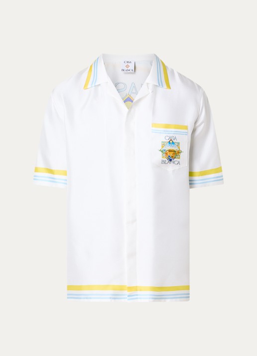 Casablanca Tennis Landscape regular fit overhemd met logo- en backprint