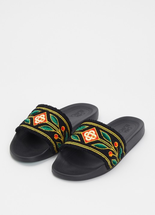 Casablanca Terry slipper met logo - detail 3 zwart