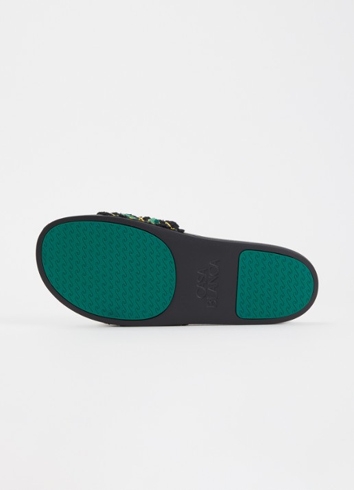 Casablanca Terry slipper met logo - detail 5 zwart