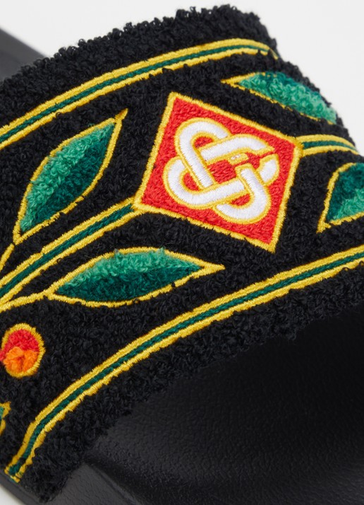 Casablanca Terry slipper met logo - detail 6 zwart