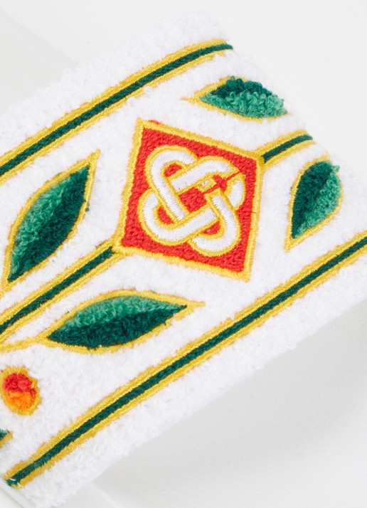 Casablanca Terry slipper met logo - detail 6 ivoor