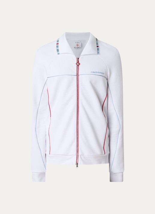 Casablanca Trackvest met ritszakken en logo - voorkant 4 wit