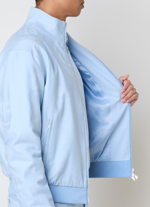 Casablanca Trackvest van wol met borstzak - detail 4 lichtblauw