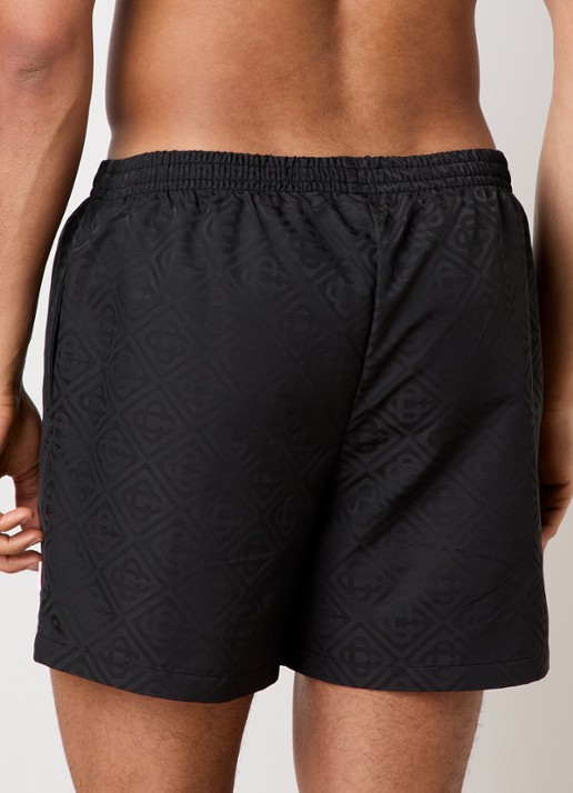 Casablanca Zwemshorts met jacquard dessin en logo - achterkant zwart