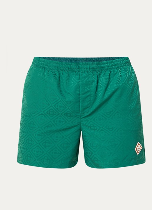 Casablanca Zwemshorts met jacquard dessin en logo - voorkant 2 groen